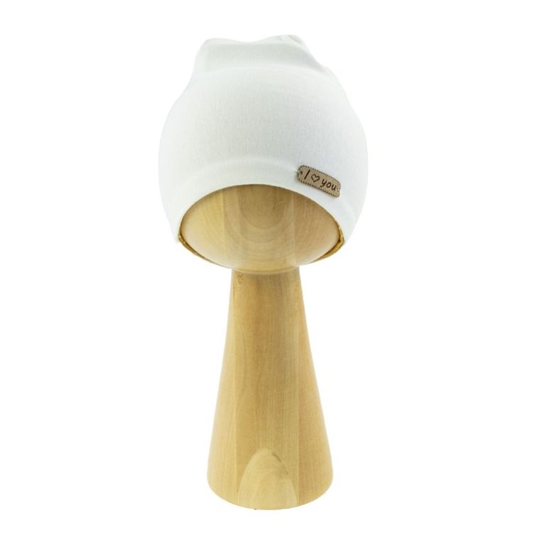 Czapka dziewczęca, ecru, Nicol