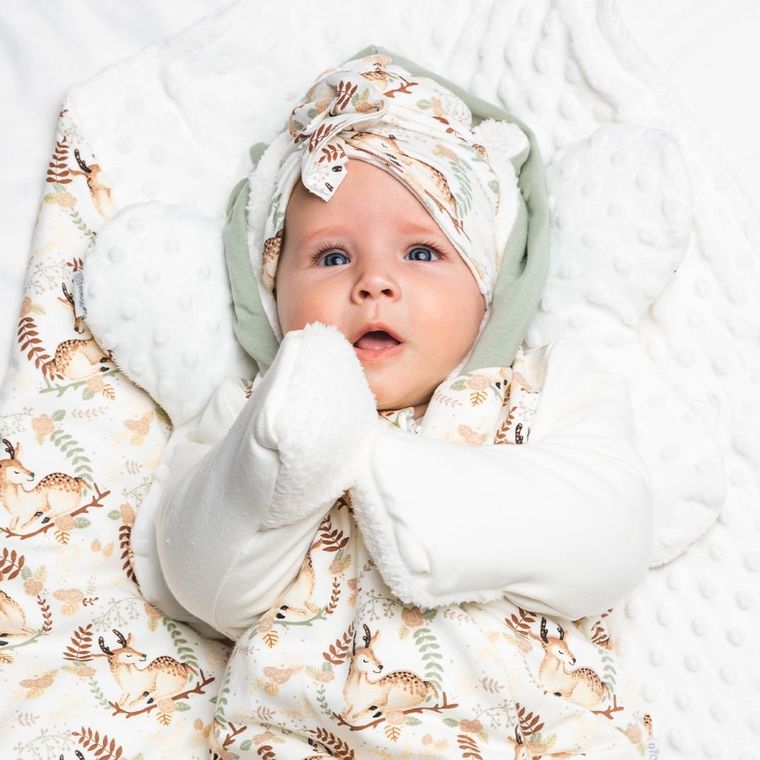 Czapka dziewczęca, ecru, Nicol