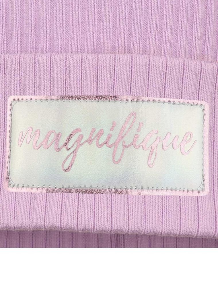 Czapka dziewczęca, fioletowa, Ambra