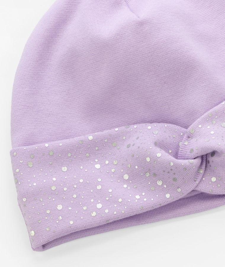 Czapka dziewczęca, fioletowa, Iltom