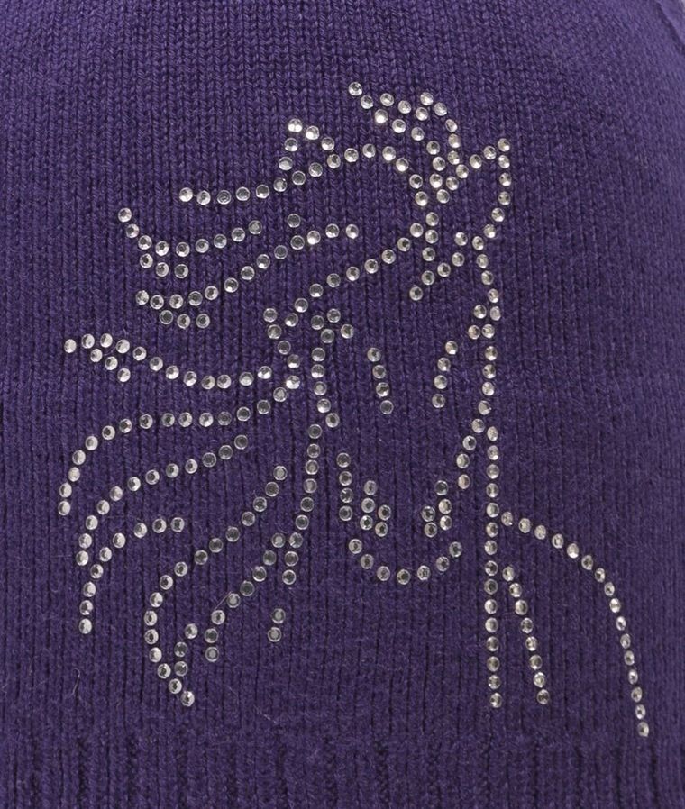 Czapka dziewczęca, fioletowa, konik, Döll