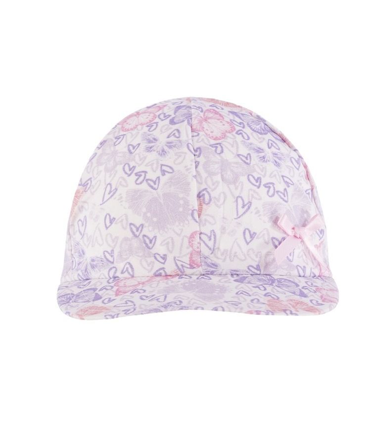 Czapka dziewczęca, fioletowa, serduszka, Döll