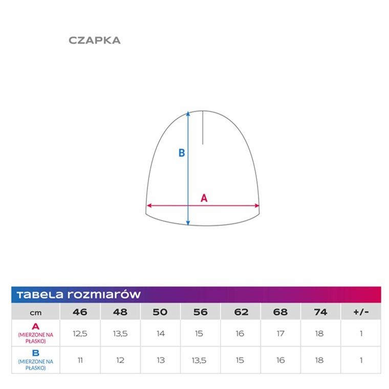 Czapka dziewczęca, fioletowa, smerfetka, Eevi