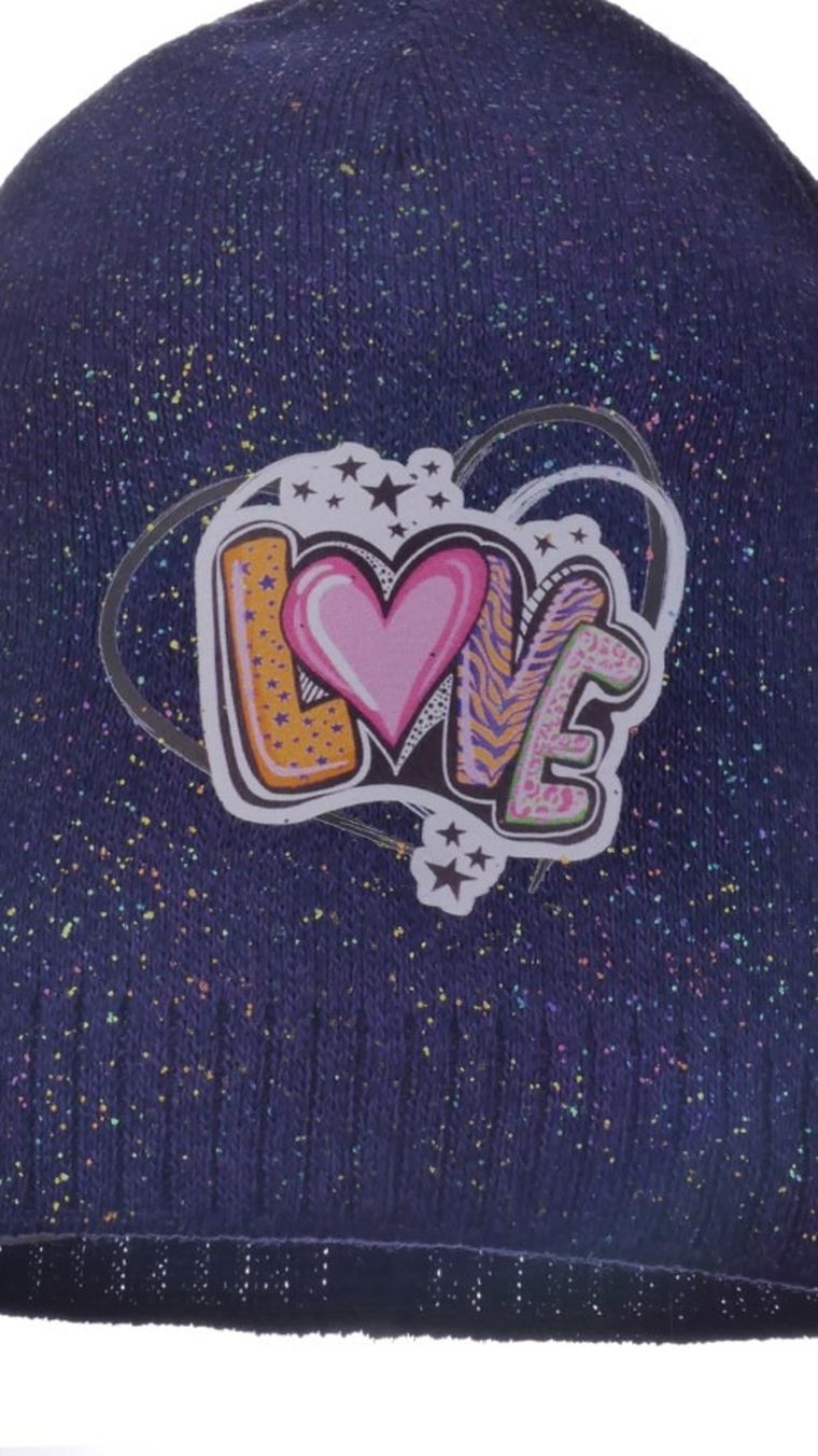 Czapka dziewczęca, granatowa, Ambra