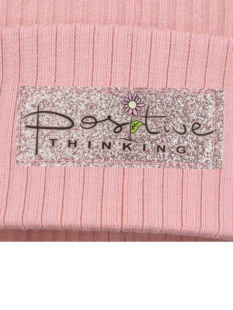 Czapka dziewczęca, jasnoróżowa, Ambra