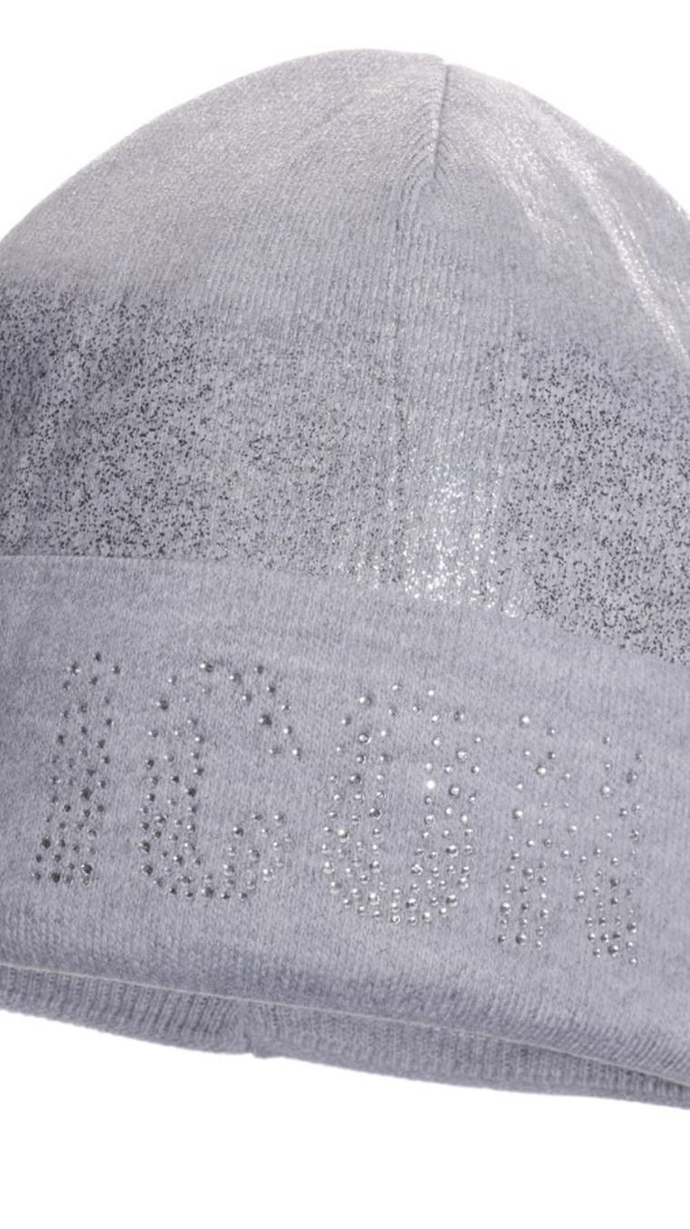 Czapka dziewczęca, jasnoszara, Ambra