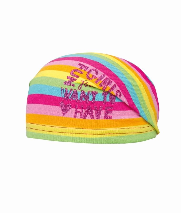 Czapka dziewczęca, kolorowe paski, Döll