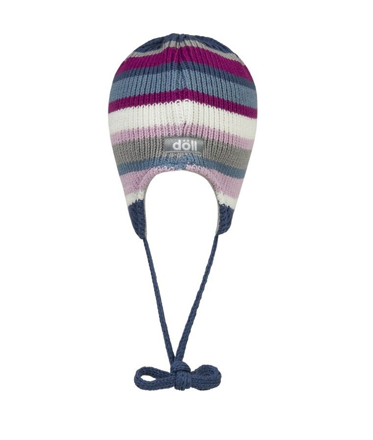 Czapka dziewczęca, mix, paski, Döll