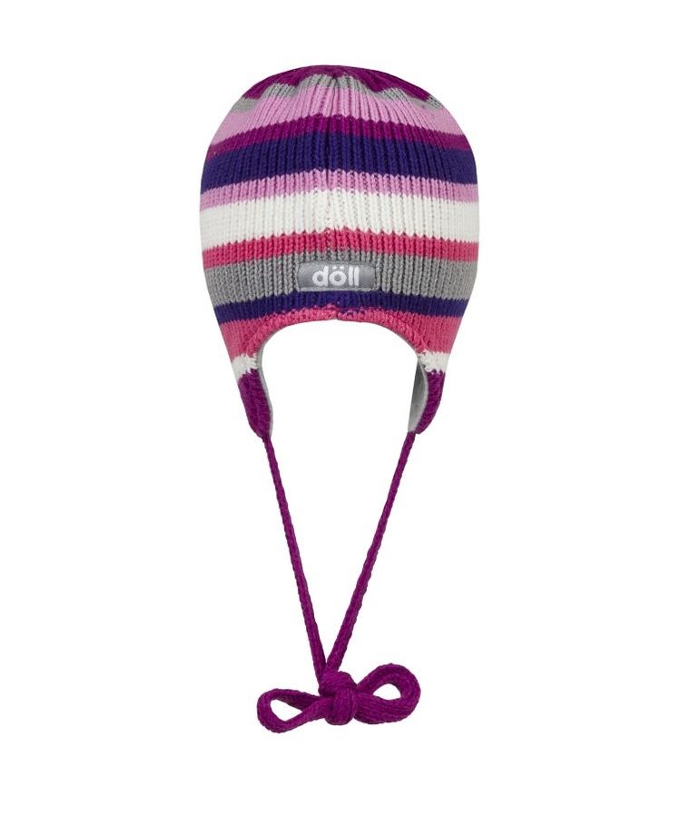 Czapka dziewczęca, mix, paski, Döll