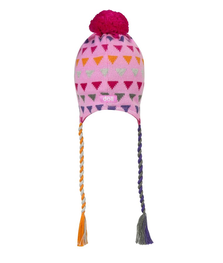 Czapka dziewczęca, mix, trójkąty, Döll