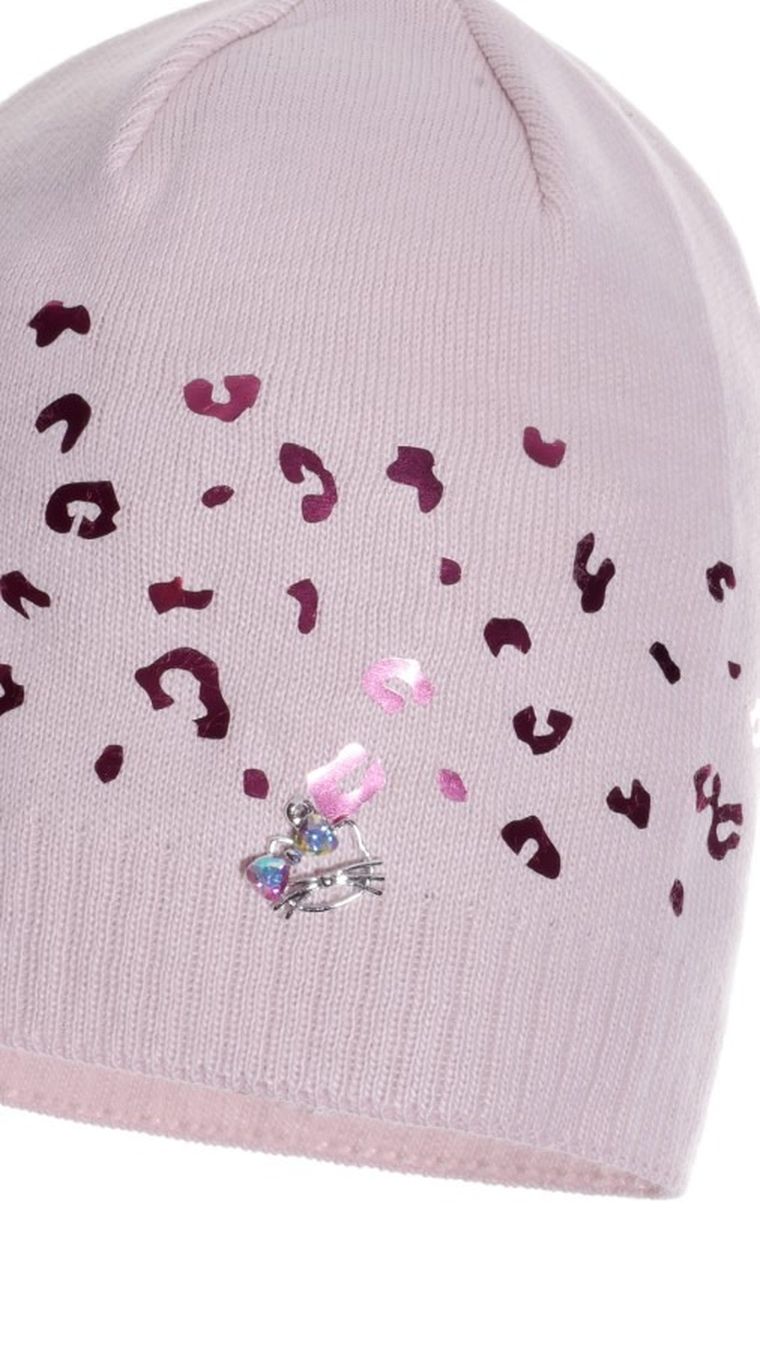 Czapka dziewczęca, różowa, Ambra