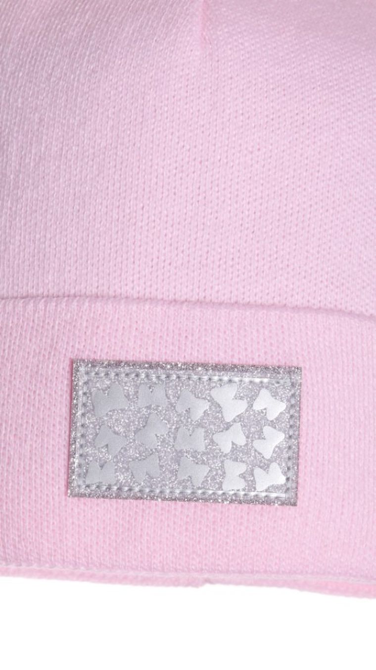 Czapka dziewczęca, różowa, Ambra