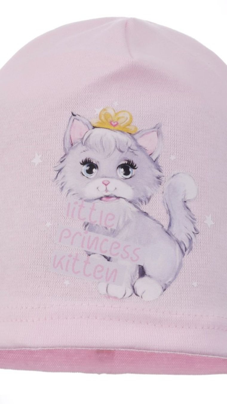 Czapka dziewczęca, różowa, Ambra