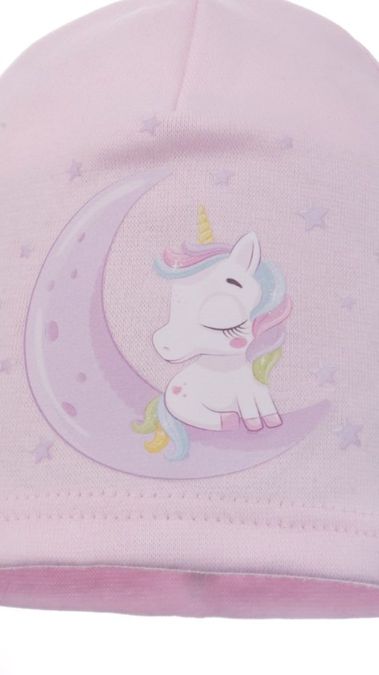 Czapka dziewczęca, różowa, Ambra