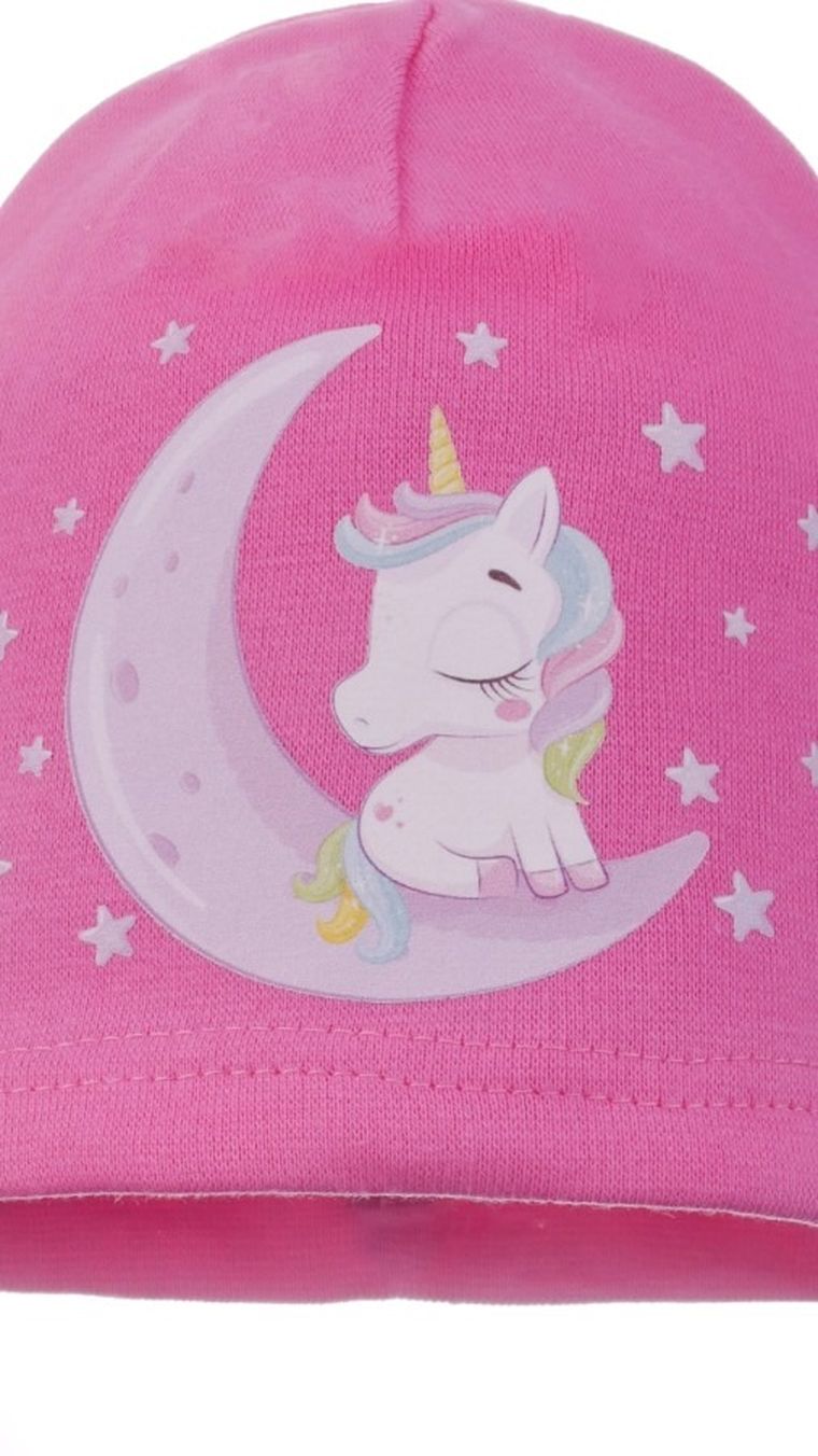 Czapka dziewczęca, różowa, Ambra