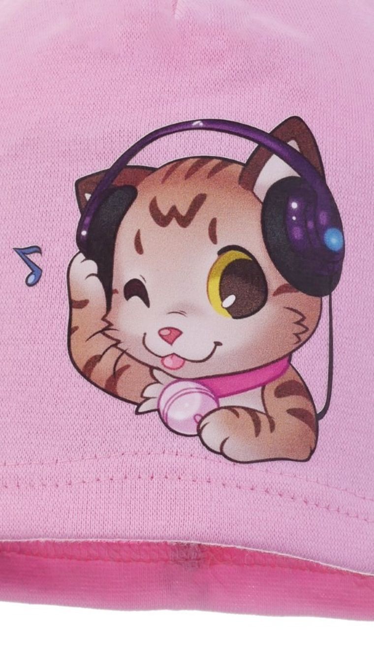 Czapka dziewczęca, różowa, Ambra