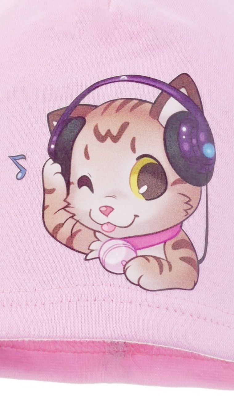 Czapka dziewczęca, różowa, Ambra