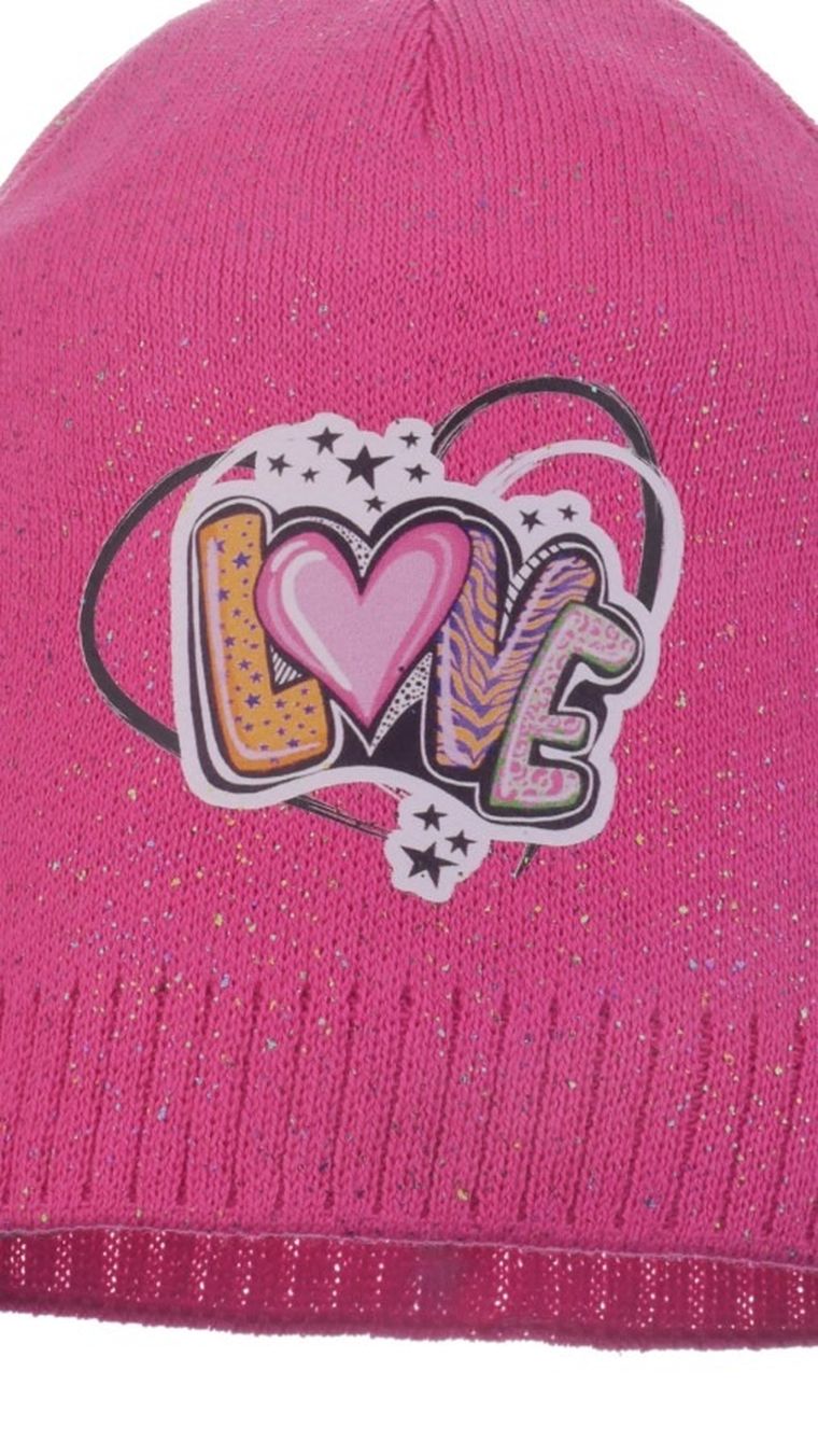 Czapka dziewczęca, różowa, Ambra