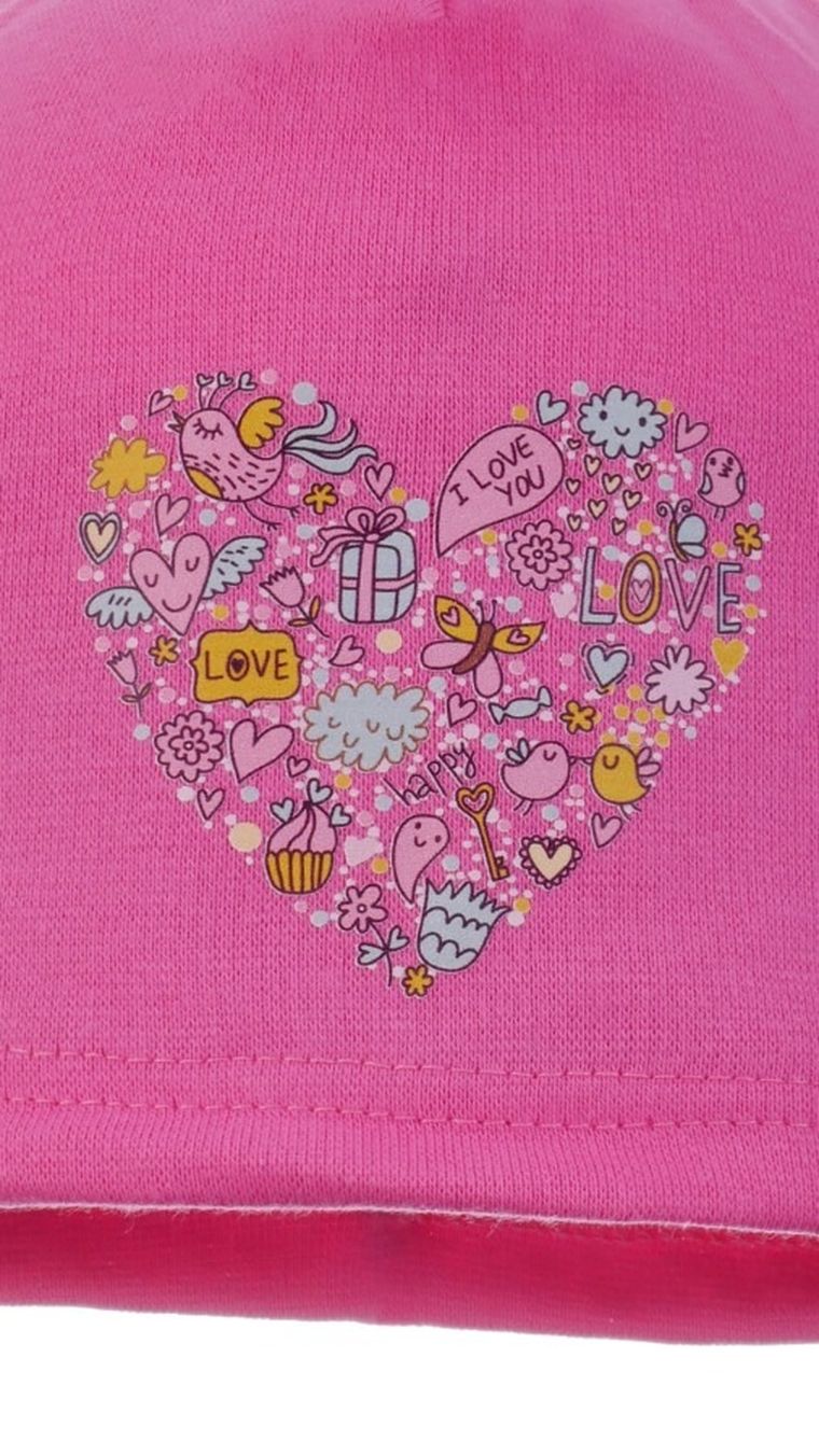 Czapka dziewczęca, różowa, Ambra