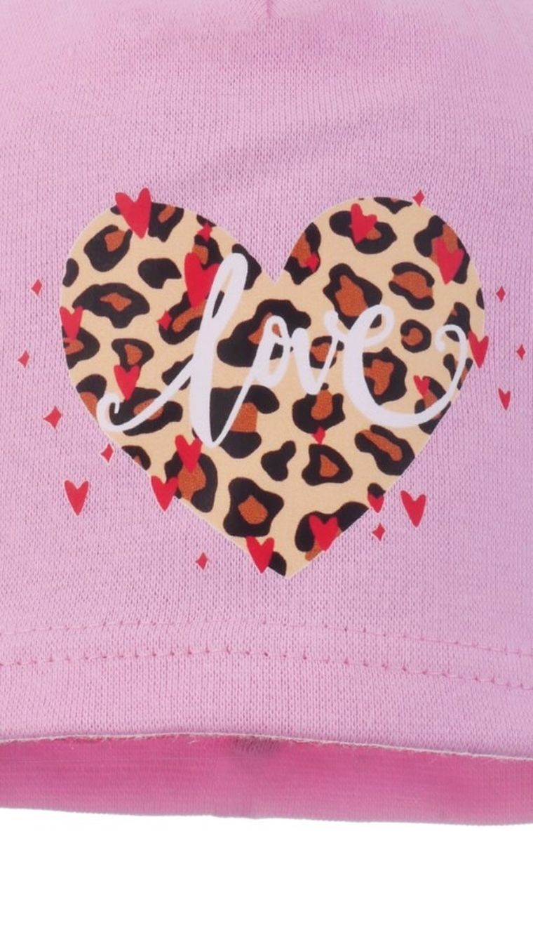 Czapka dziewczęca, różowa, Ambra