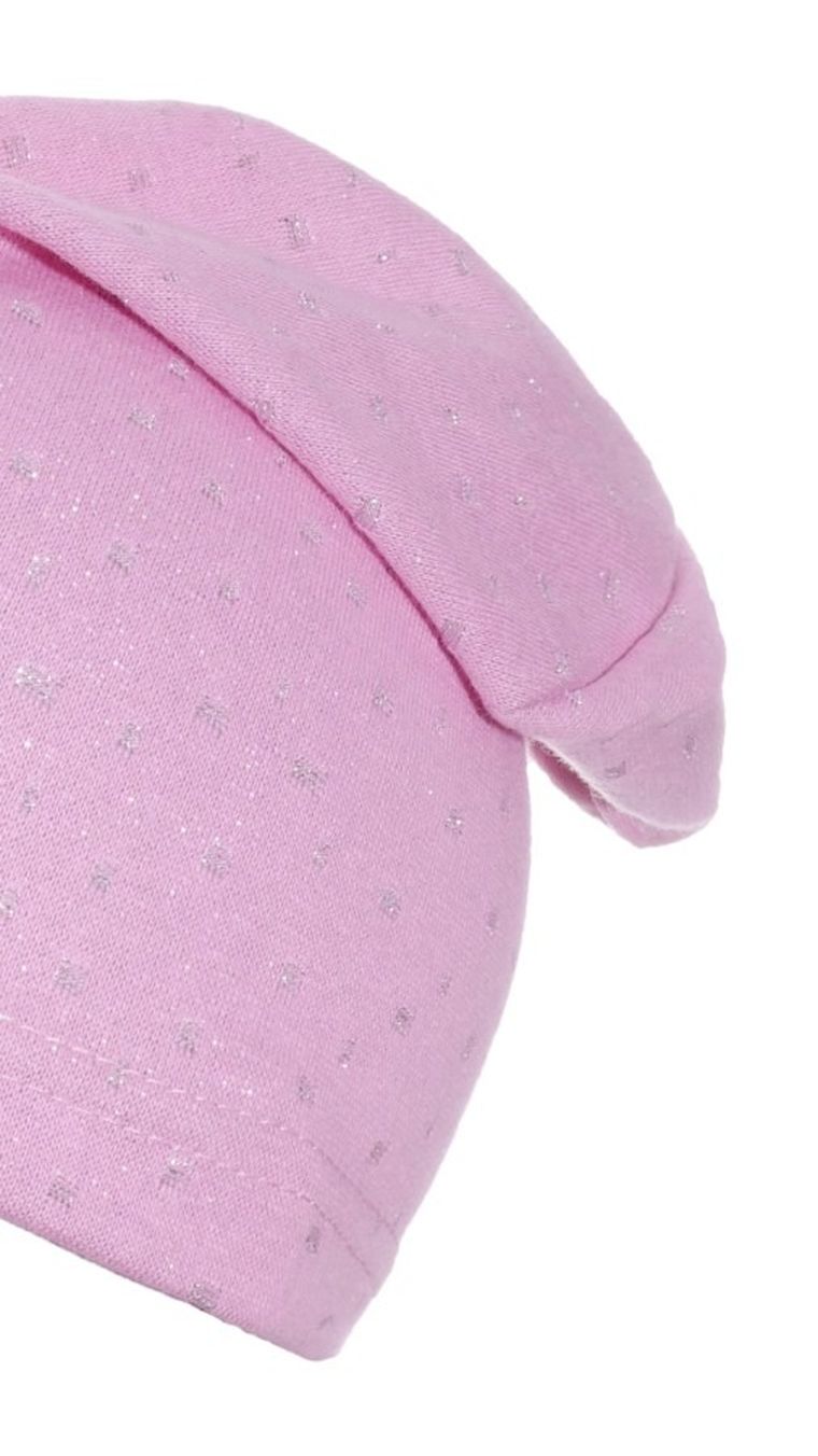 Czapka dziewczęca, różowa, Ambra