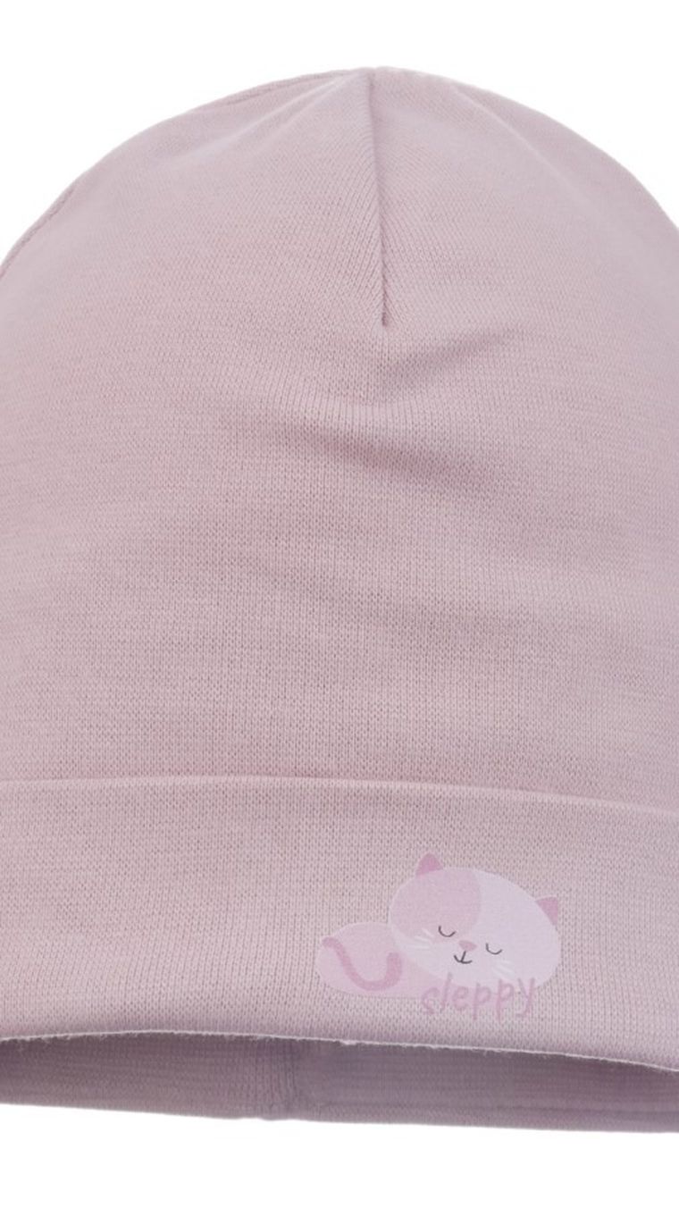 Czapka dziewczęca, różowa, Ambra