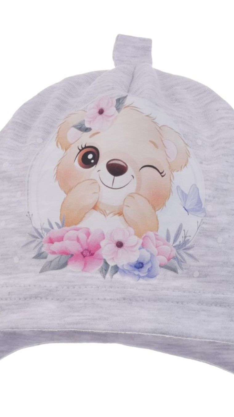 Czapka dziewczęca, różowa, Ambra