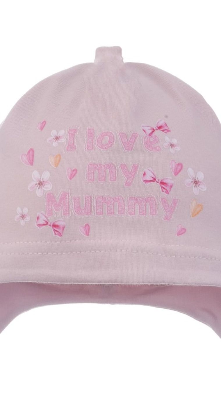 Czapka dziewczęca, różowa, Ambra