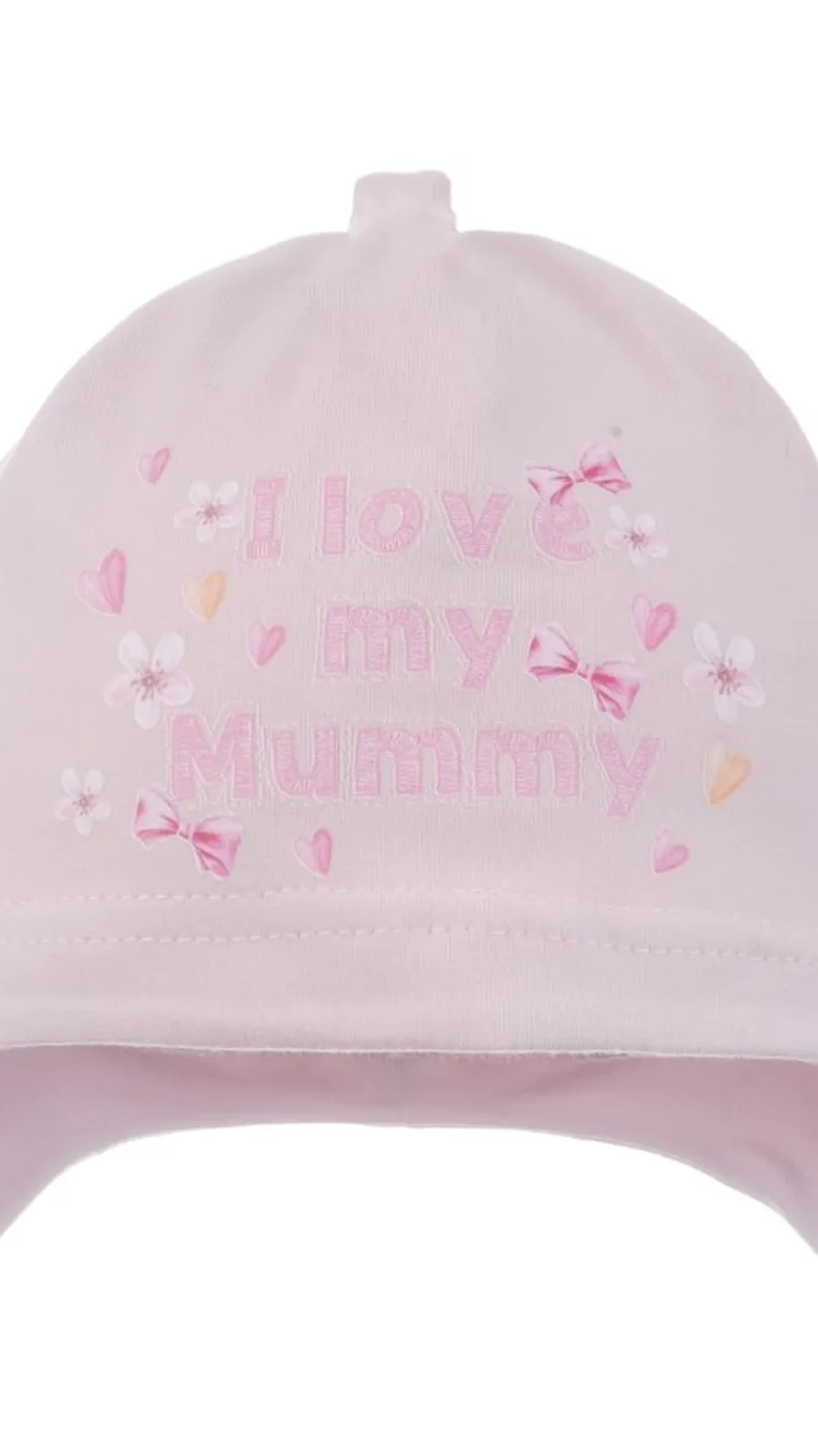 Czapka dziewczęca, różowa, Ambra