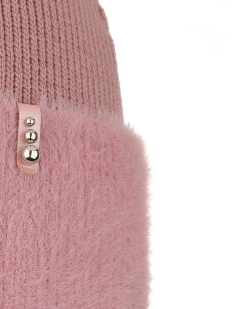 Czapka dziewczęca, różowa, Ambra