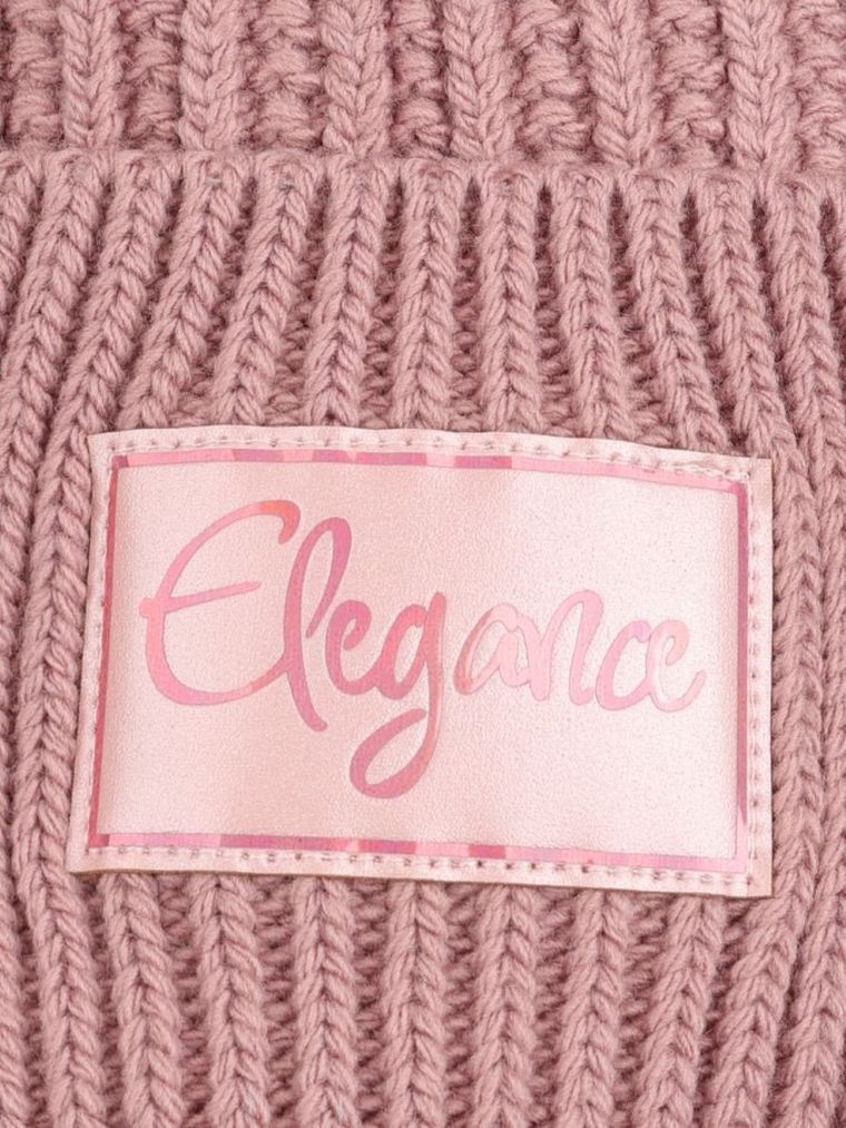 Czapka dziewczęca, różowa, Ambra