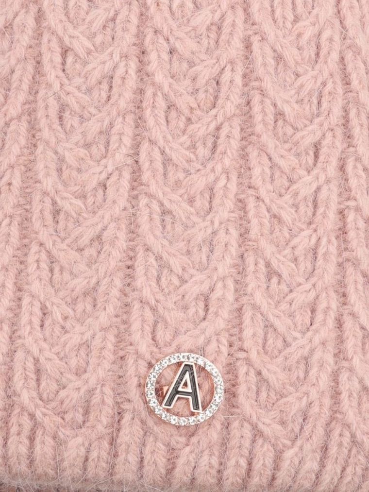 Czapka dziewczęca, różowa, Ambra