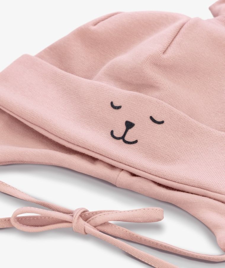 Czapka dziewczęca, różowa, Iltom