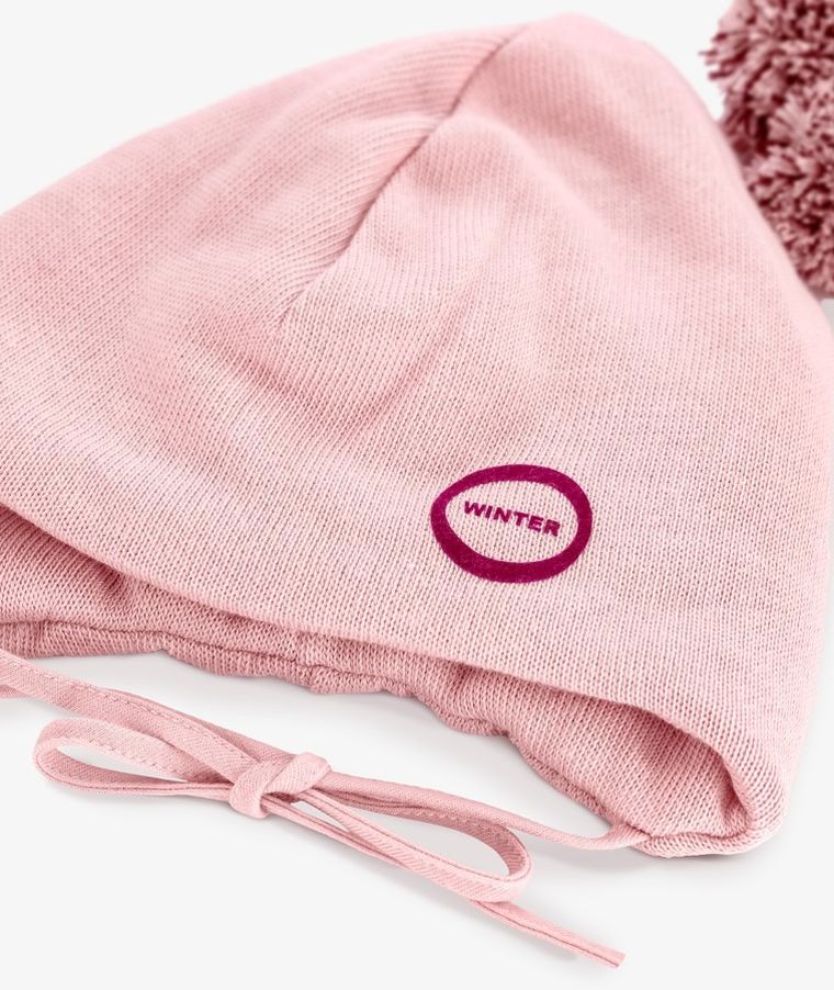 Czapka dziewczęca, różowa, Iltom