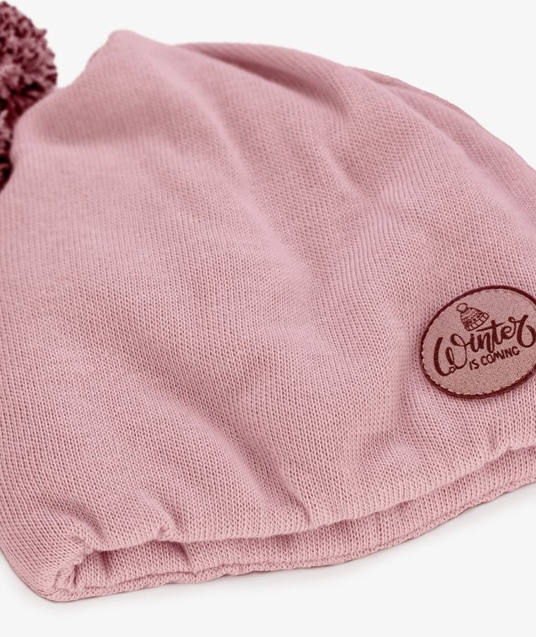 Czapka dziewczęca, różowa, Iltom