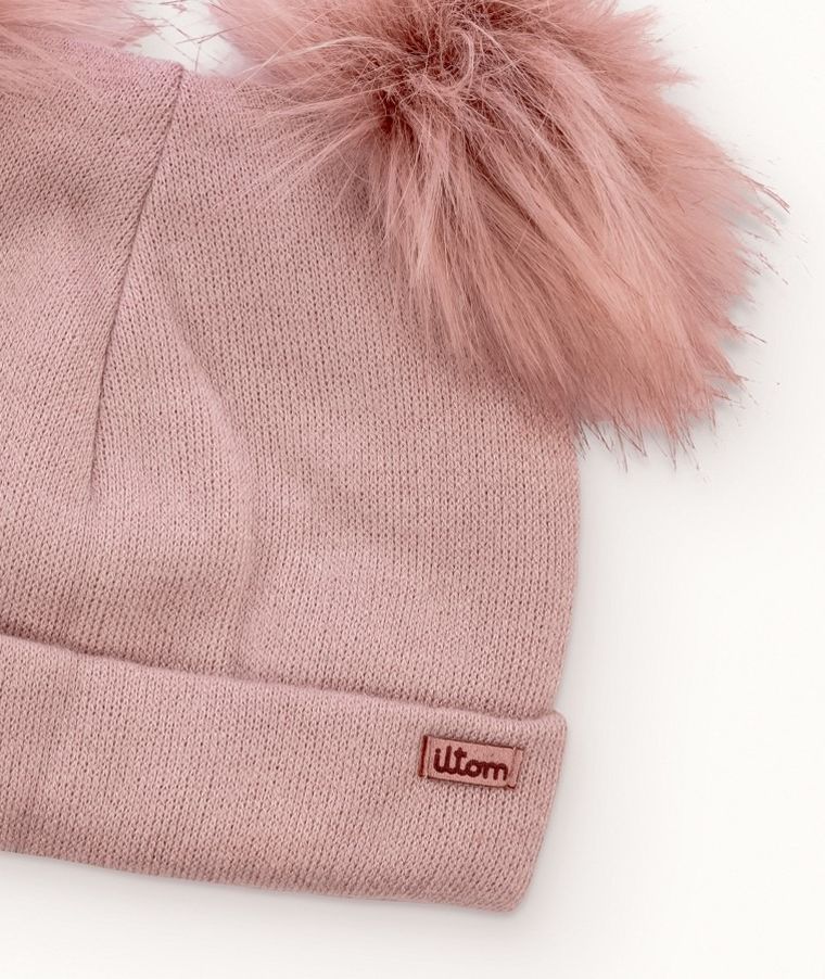 Czapka dziewczęca, różowa, Iltom