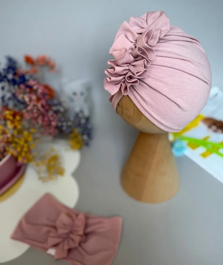 Czapka dziewczęca, różowa, Iltom