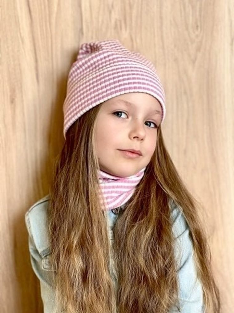 Czapka dziewczęca, różowa, Iltom