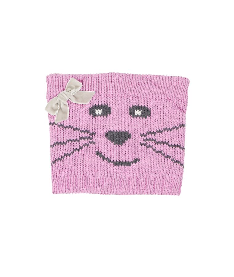 Czapka dziewczęca, różowa, kotek, Döll