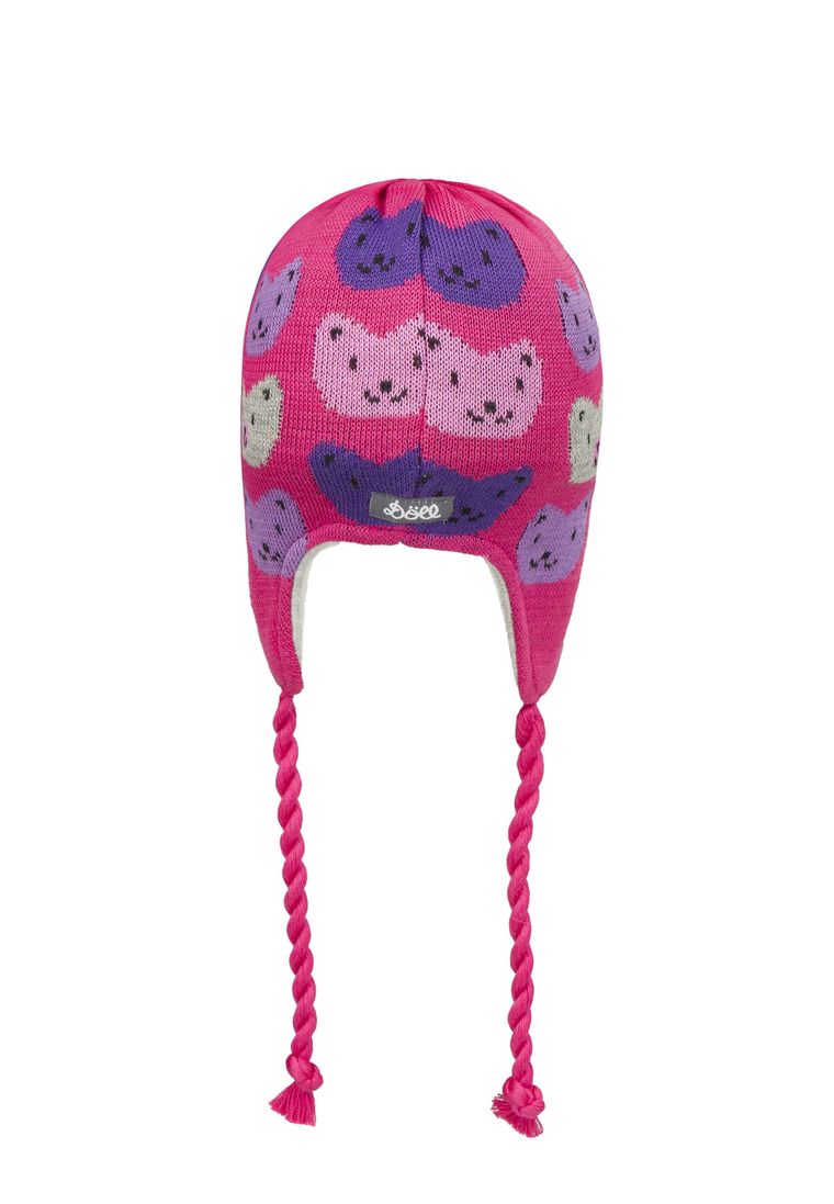 Czapka dziewczęca, różowa, kotki, Döll