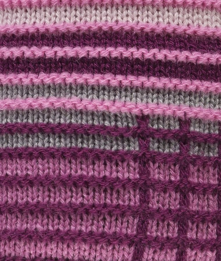 Czapka dziewczęca, różowa, paski, Döll