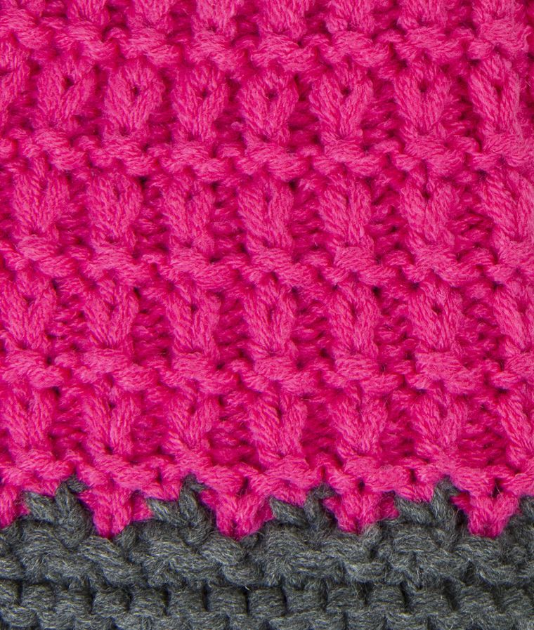 Czapka dziewczęca, różowa, pompon, Döll