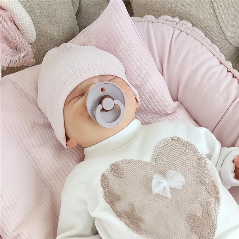 Czapka dziewczęca, różowa, zestaw, 2 szt., MimiNu