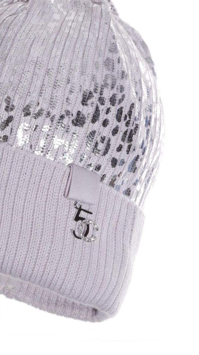 Czapka dziewczęca, szara, Ambra