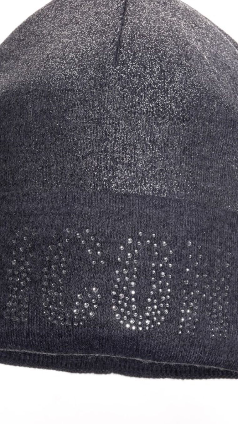 Czapka dziewczęca, szara, Ambra