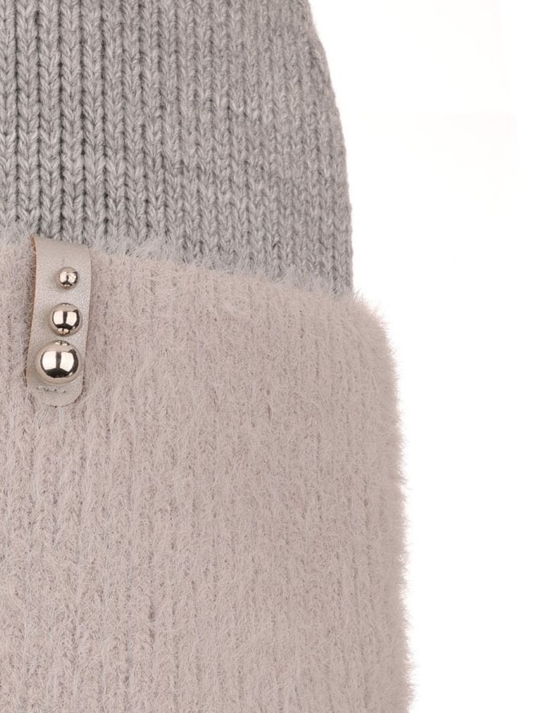 Czapka dziewczęca, szara, Ambra