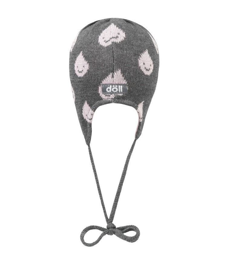 Czapka dziewczęca, szara, Döll