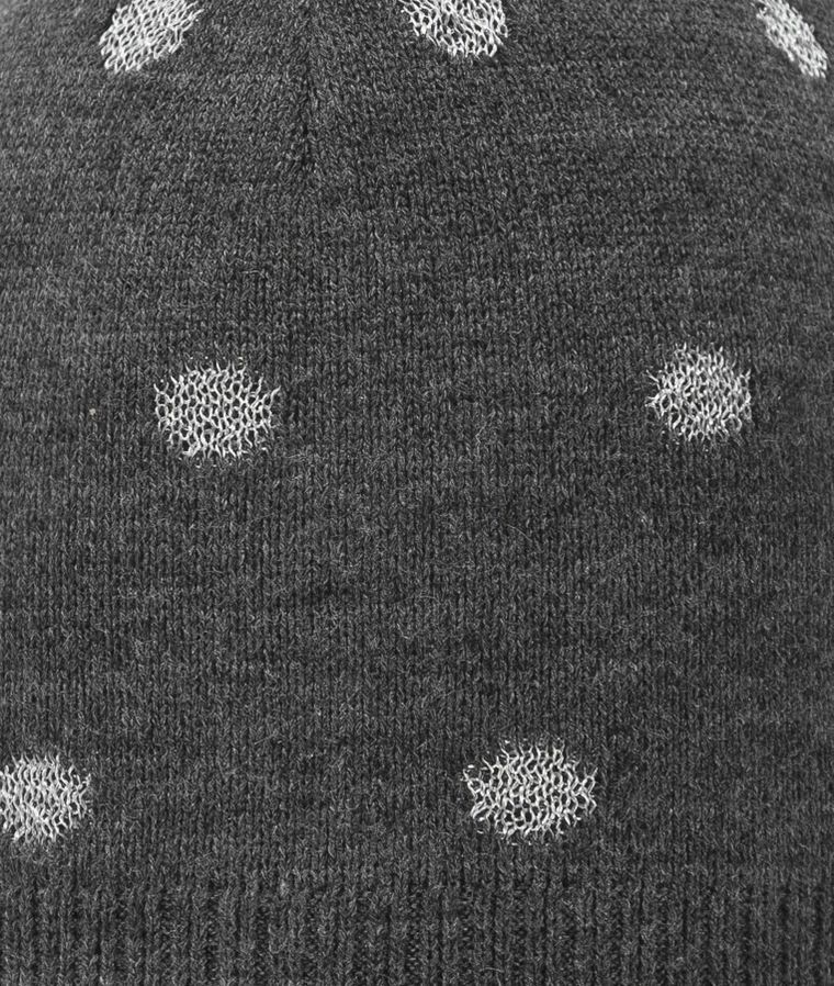 Czapka dziewczęca, szara, kropki, Döll