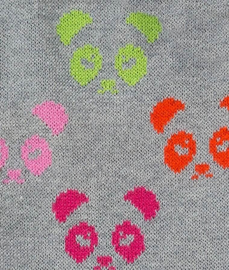 Czapka dziewczęca, szara, pandy, Döll