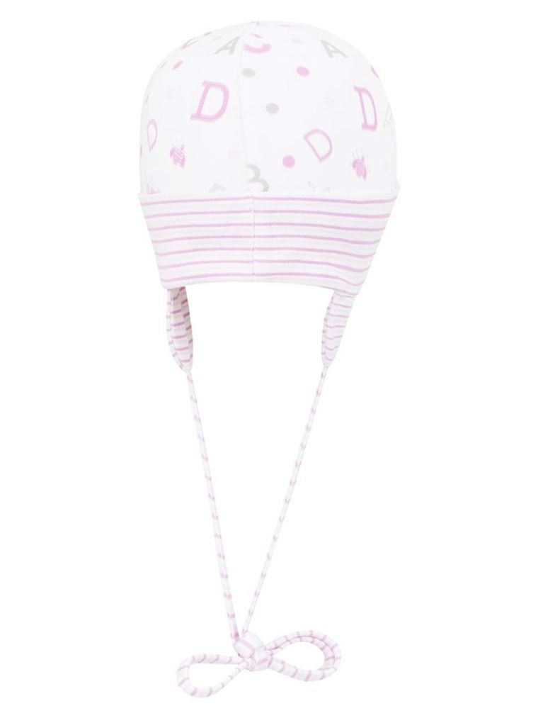 Czapka dziewczęca, wiązana, biała, Döll